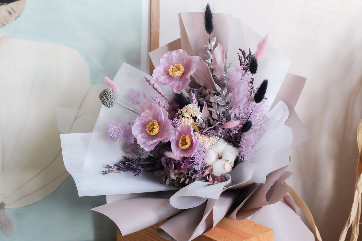 Purple Popping Poppy (Preserved)