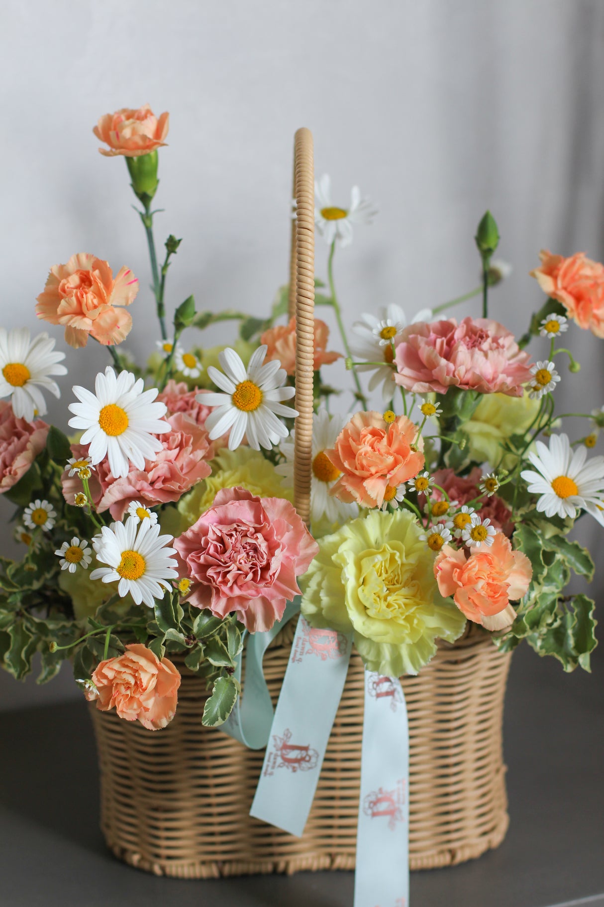 Carnation Splendour Basket (Fresh Flowers)