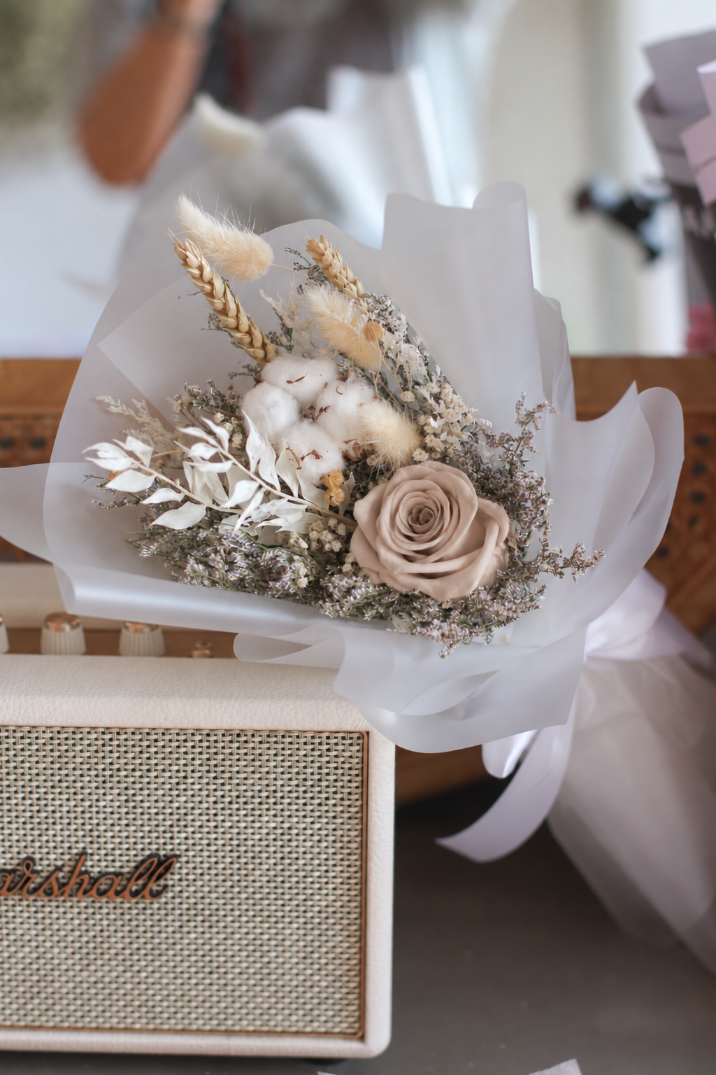 Everlasting Cotton Rose (Preserved)