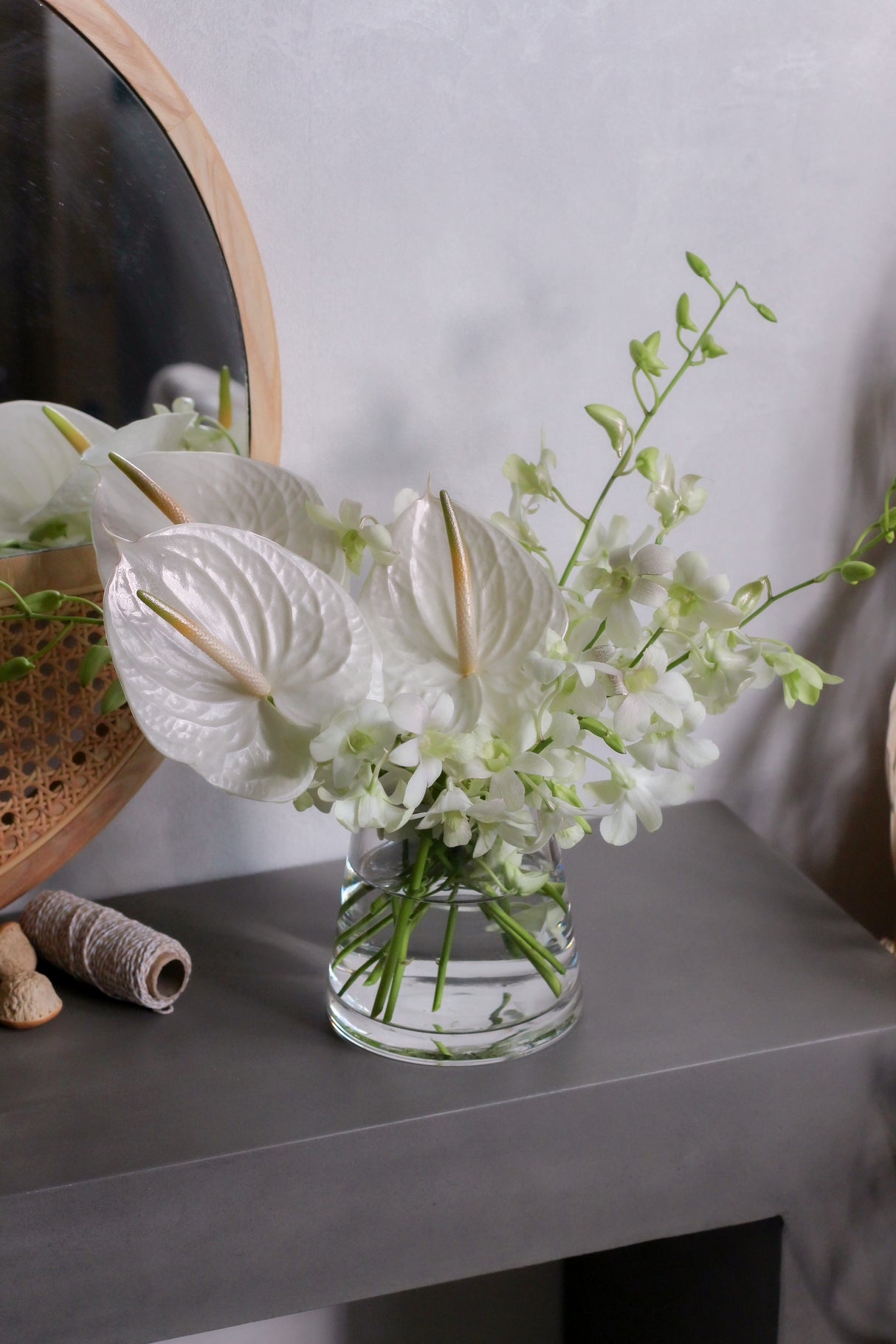 Pearl Anthuriums - Fresh Flowers Free Delivery Singapore | Dawn Q Floral Design