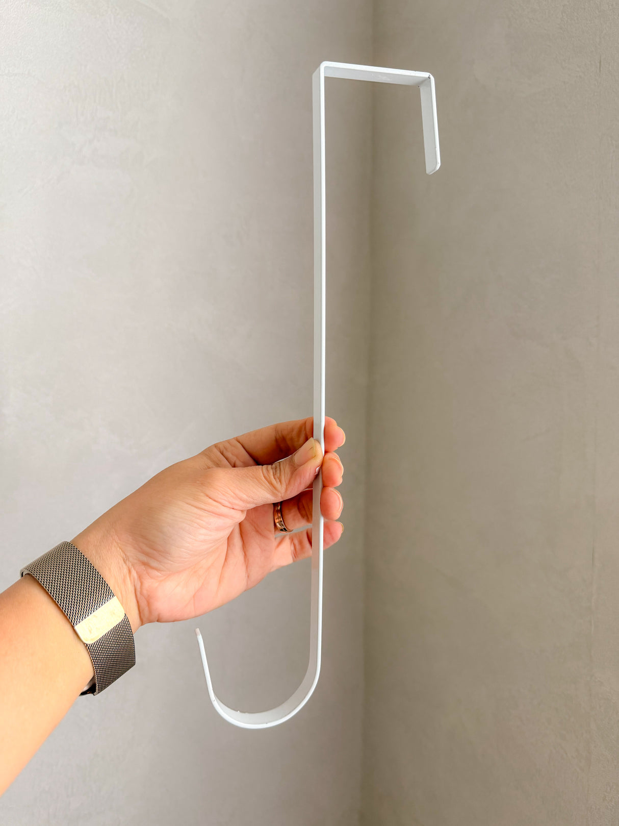 White Door Wreath Hanger