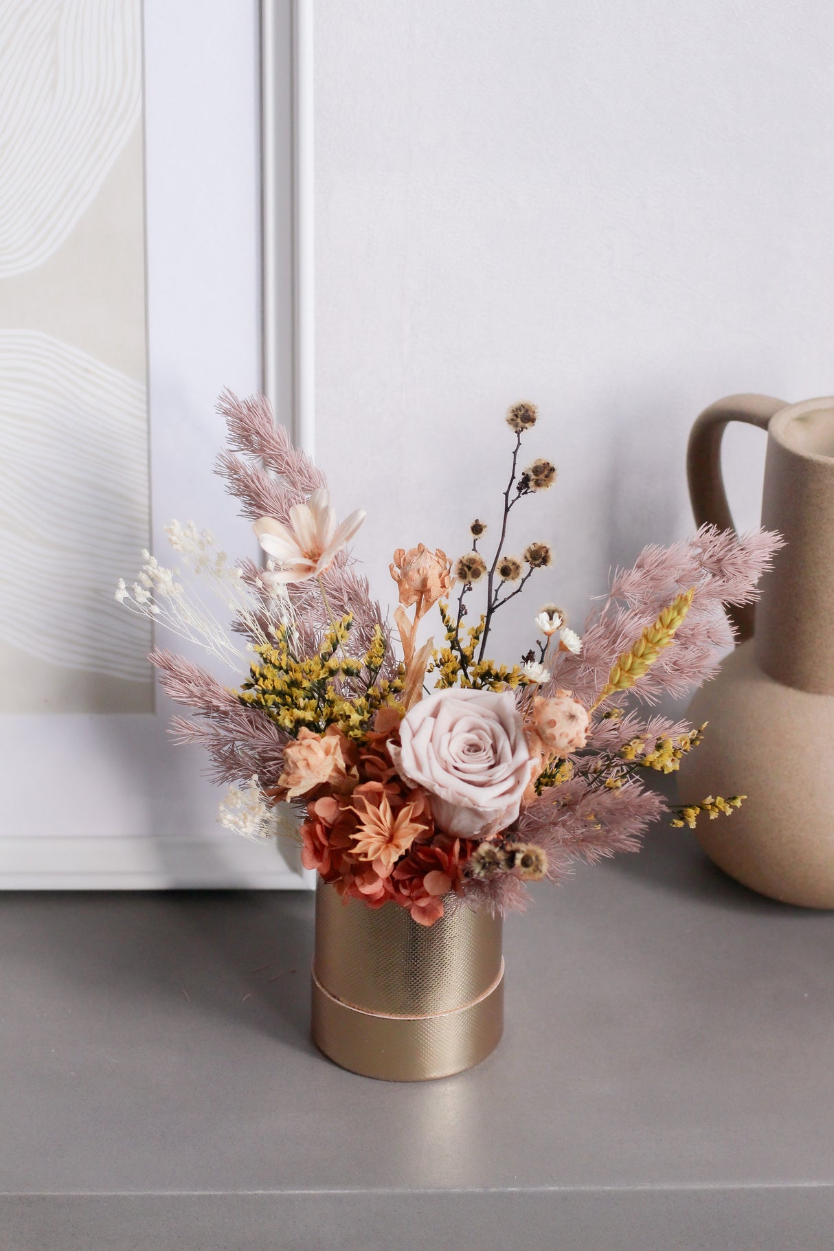 Sunset Keepsake - preserved flowers