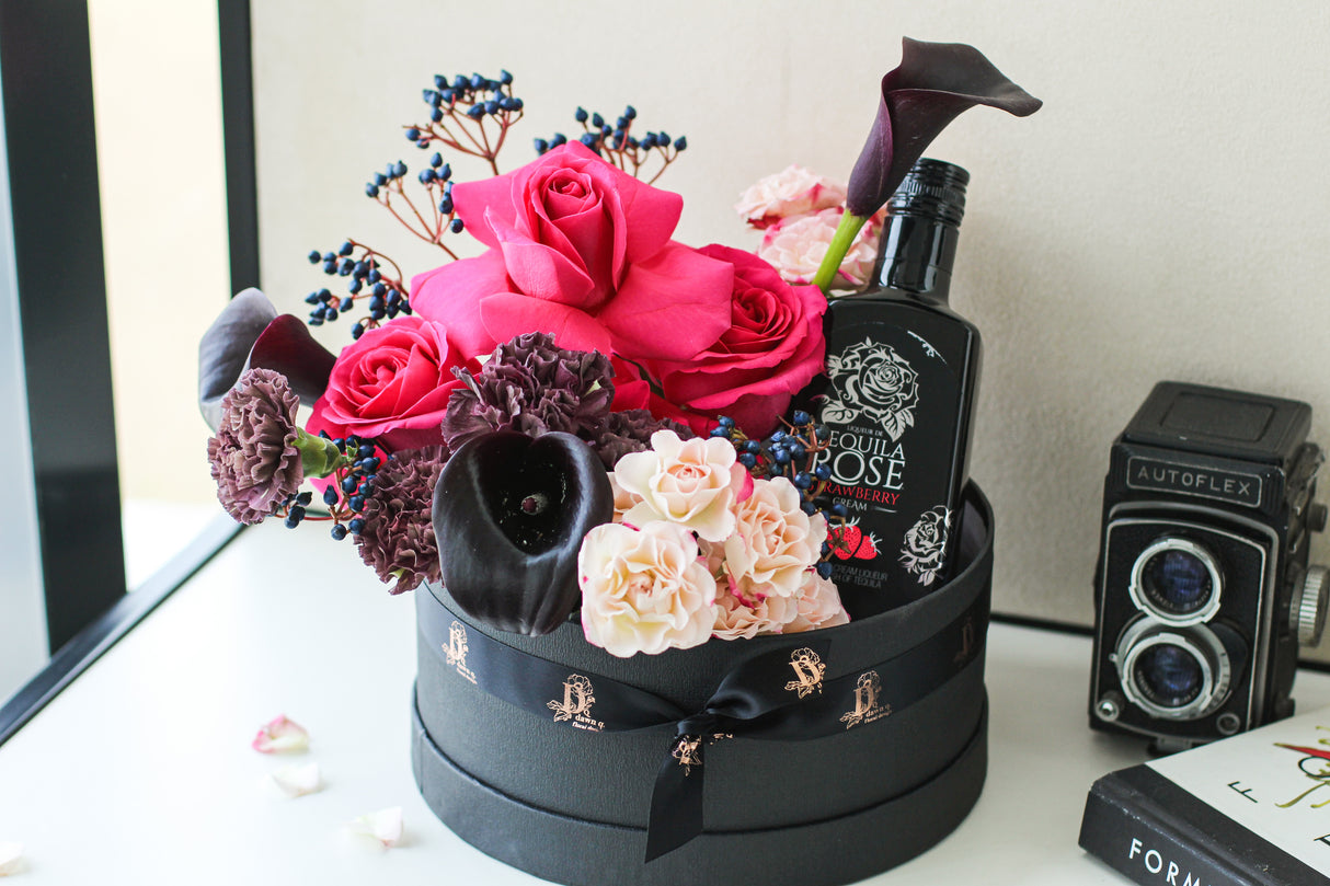 Strawberries and Cream Tequila (Fresh Flowers)