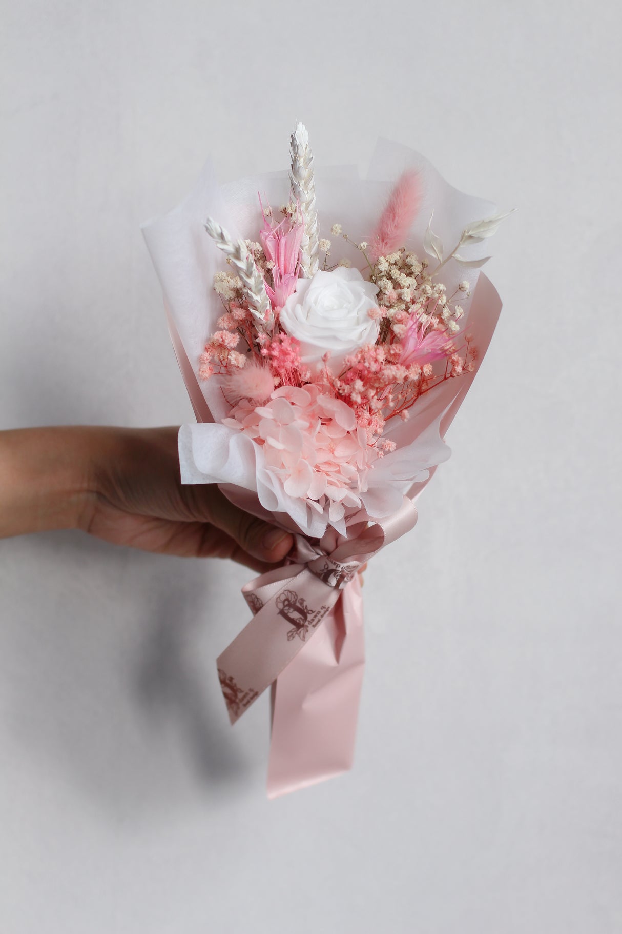 Pinking of you - preserved dried flowers