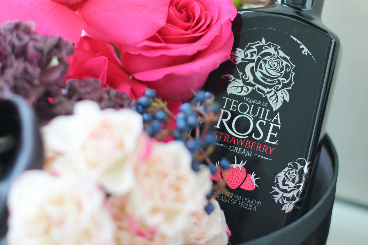 Strawberries and Cream Tequila (Fresh Flowers)