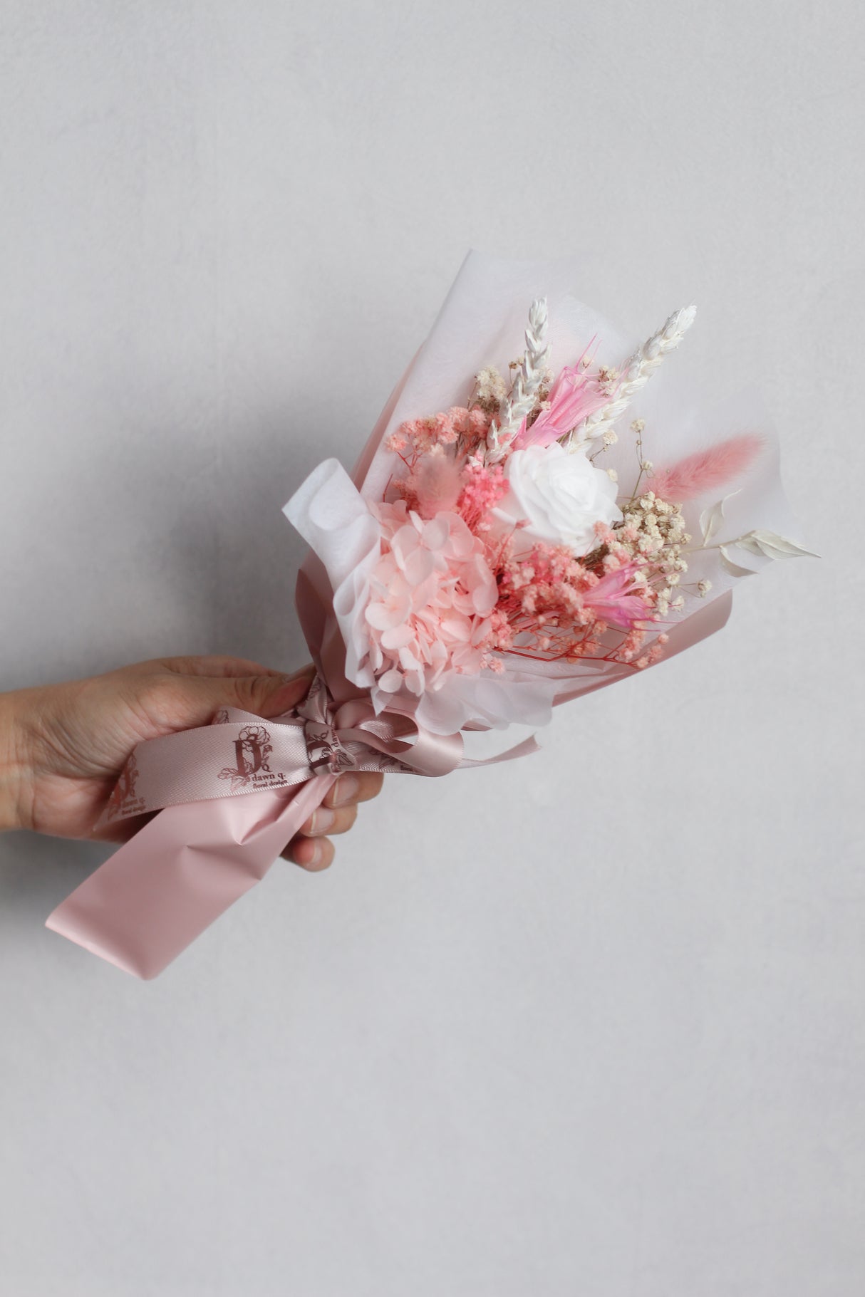 Pinking of you - preserved dried flowers