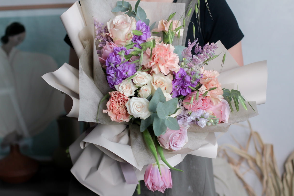 Purple field (fresh flowers)