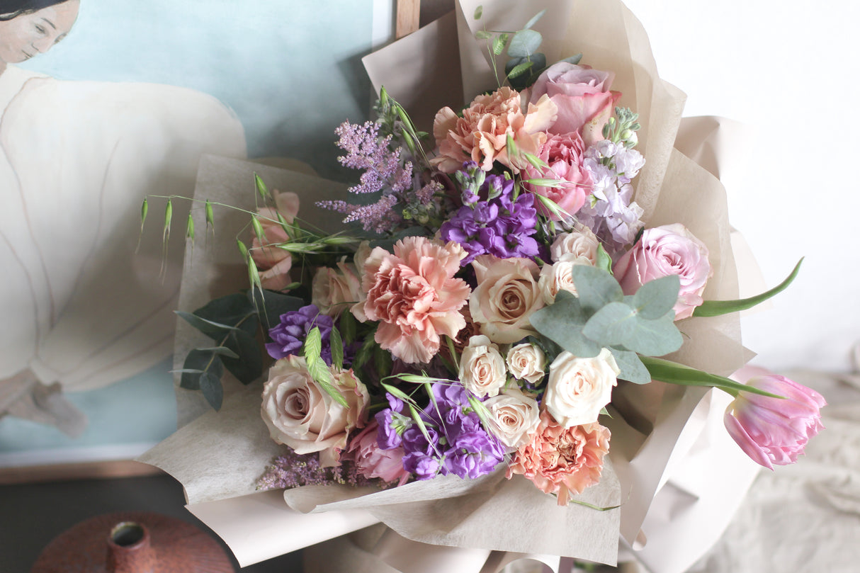 Purple field (fresh flowers)