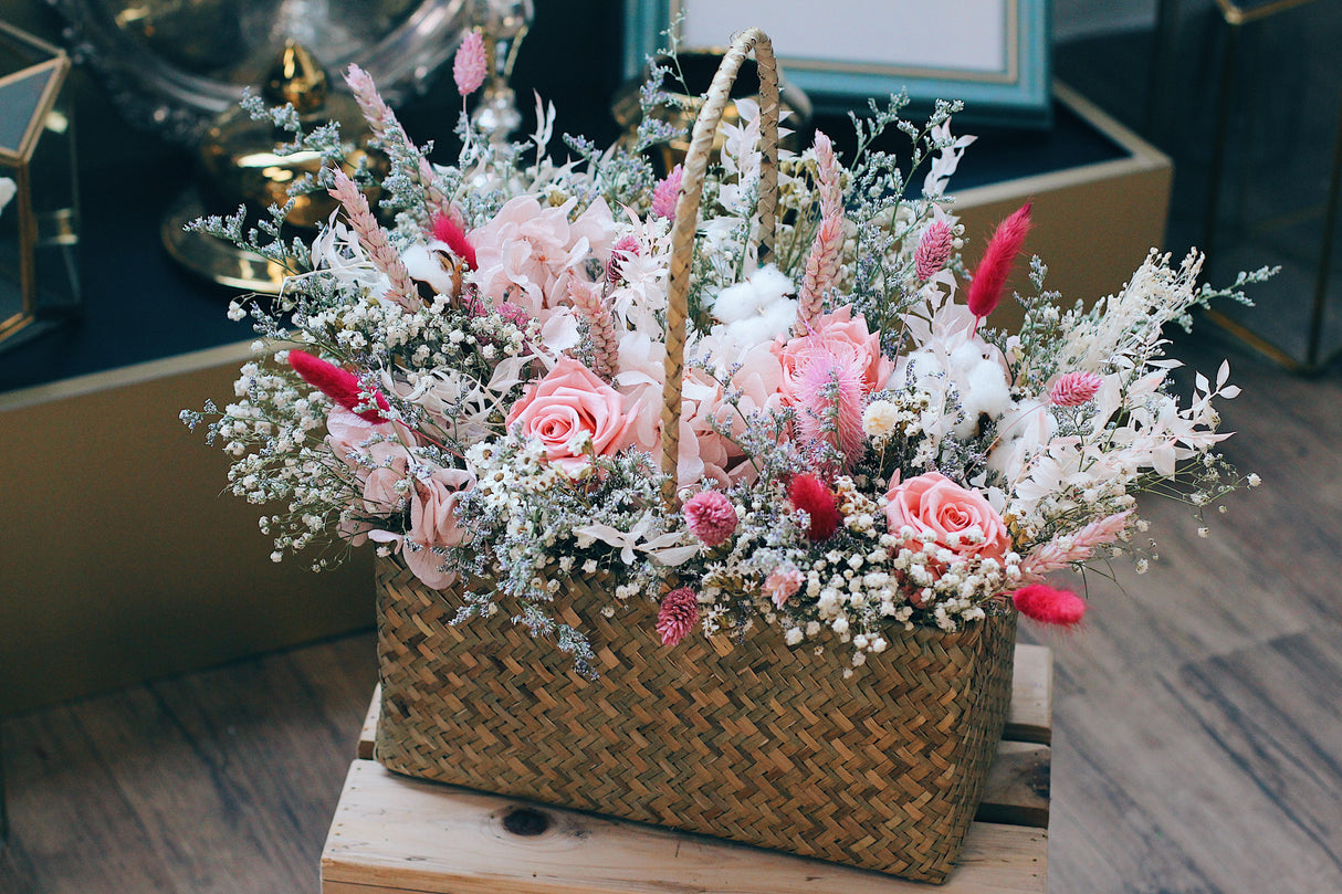 Pretty in Pink - preserved dried flowers