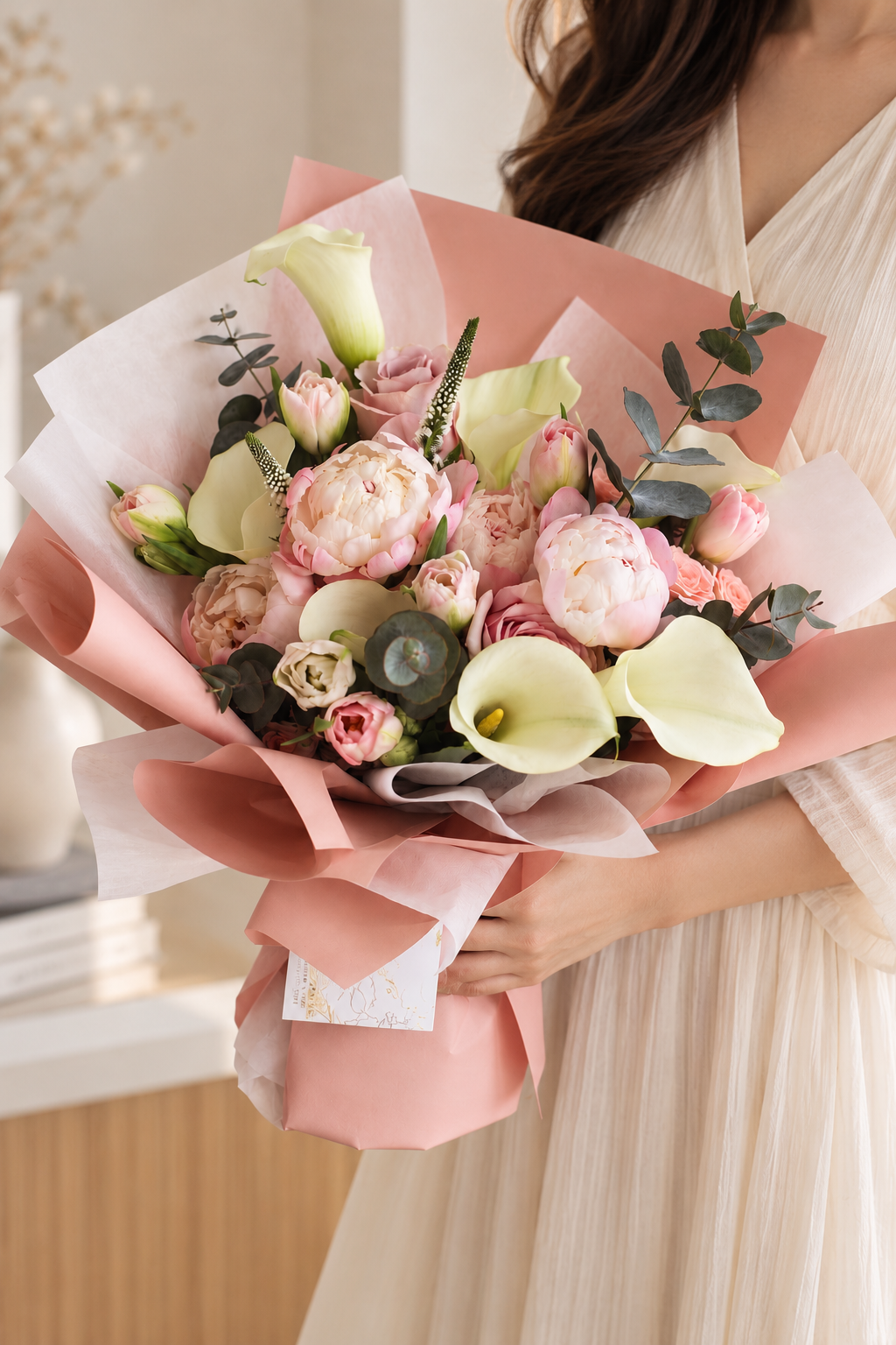 A Calla And Peony (Fresh Flowers)