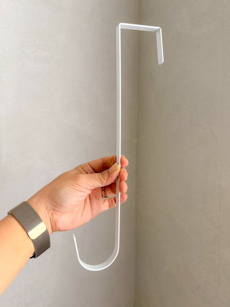 White Door Wreath Hanger