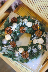 Nordic White Christmas Wreath (Fresh)